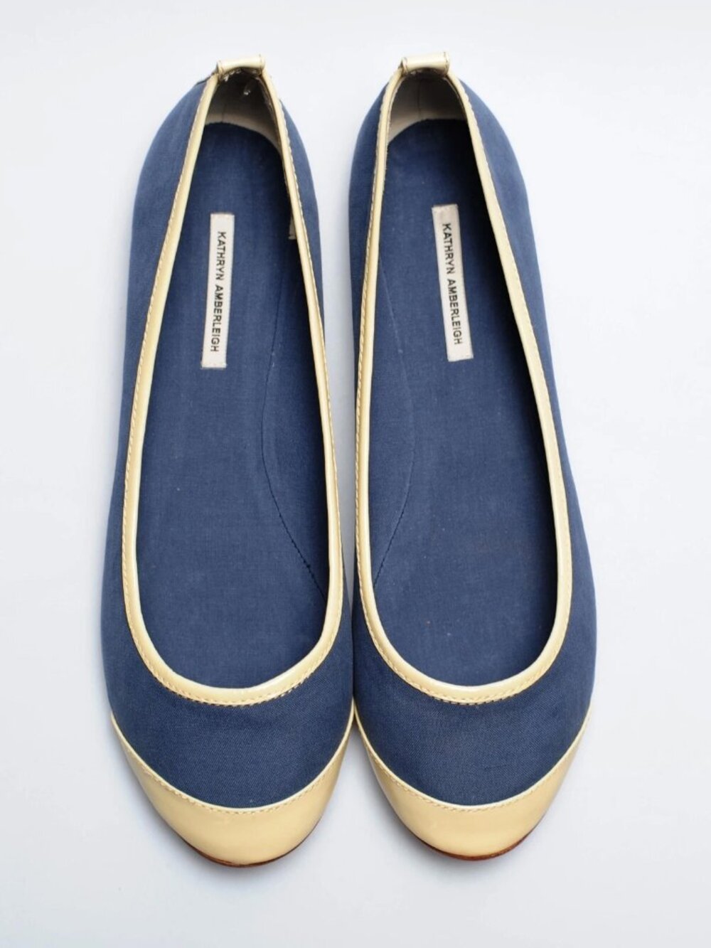 New Handmade Blue Genuine Silk & Leather Ballet Flat Shoes Loafers NYC Designers